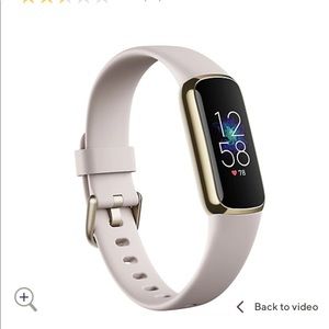 Fitbit Luxe Fitness and Wellness Activity Tracker Gold/White